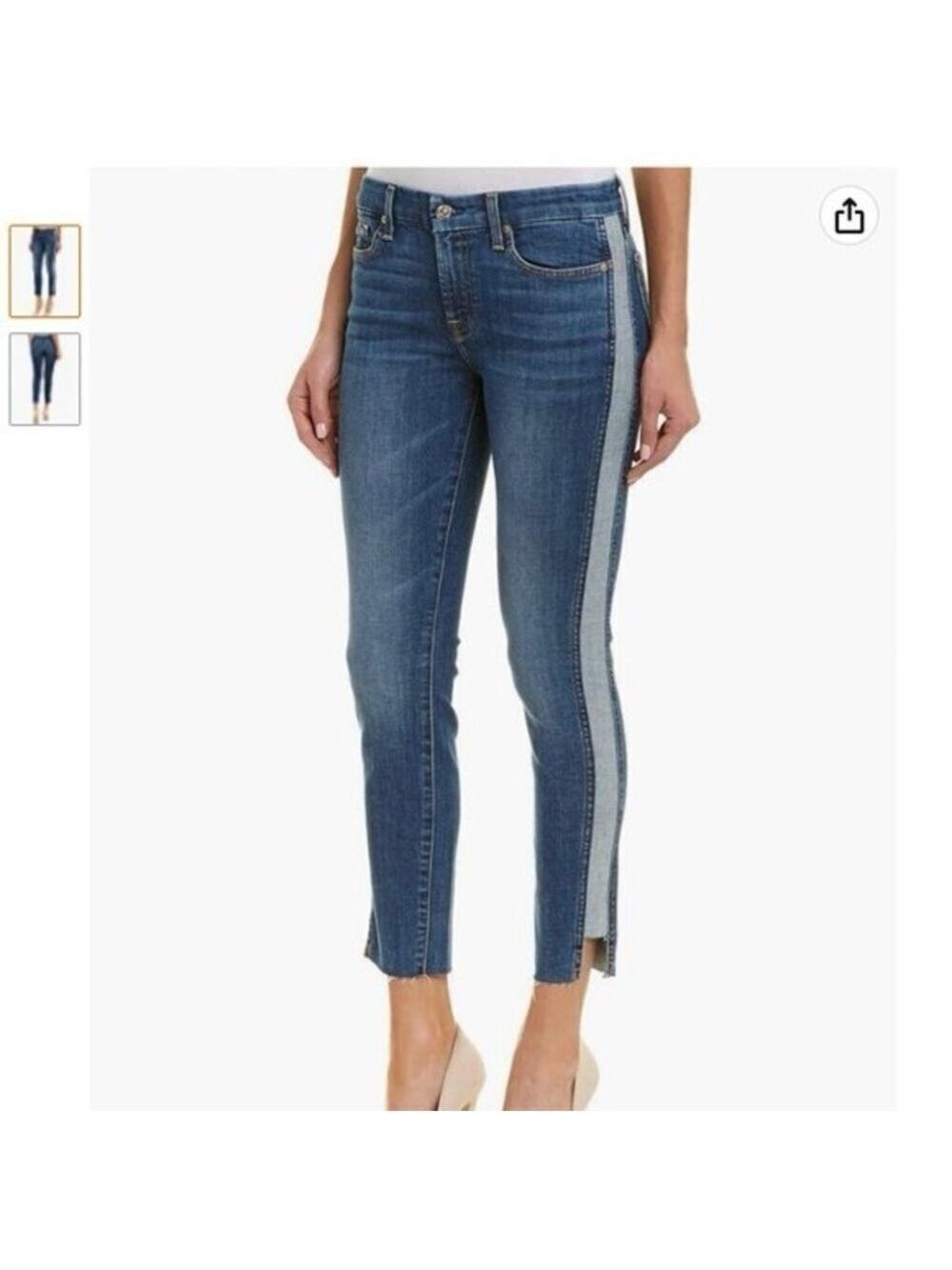 7 For All Mankind 
Ankle Skinny with Reverse Side Panel
Mojave Dusk 
Size 26